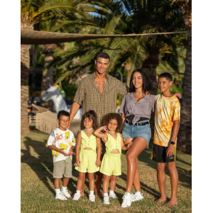 Cristiano Ronaldo with georgina and the kids